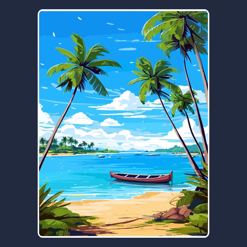 Ko Samui Thaïlande Affiche de voyage thaïlandaise Souvenir WPA