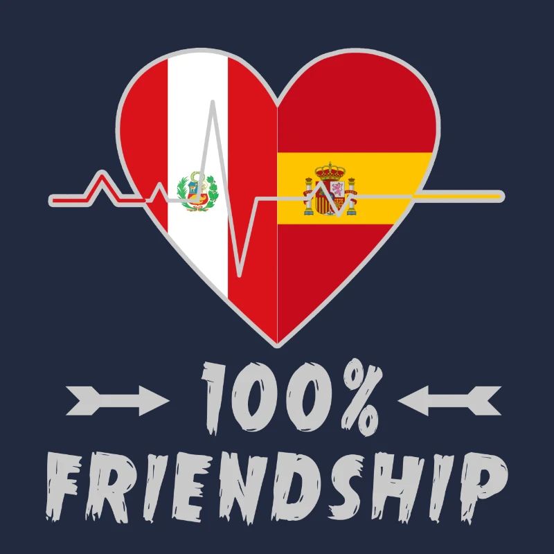 Peru und Spanien 100% Freundschaft