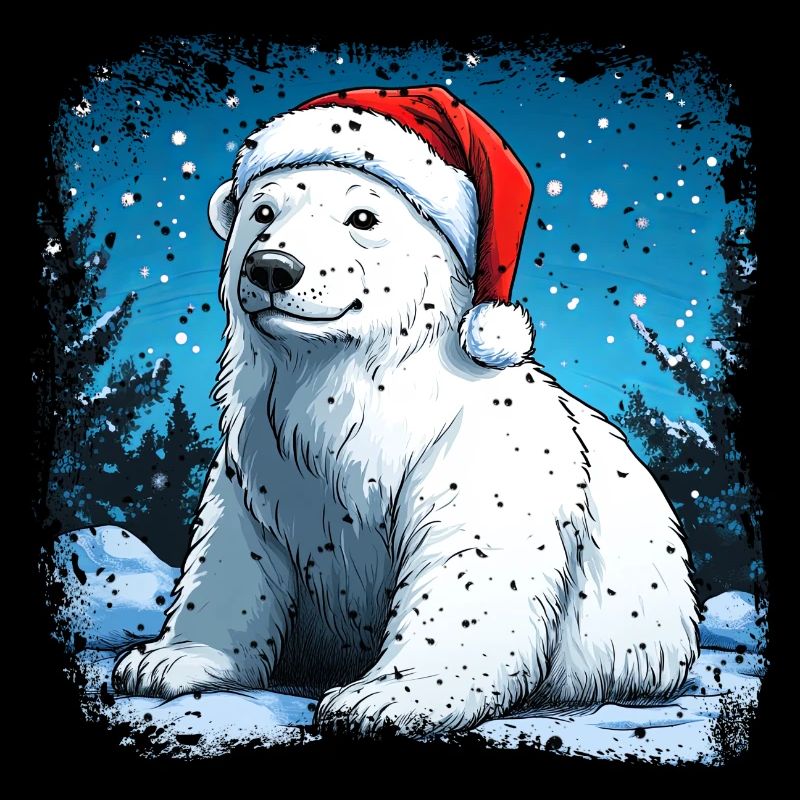 Weihnachtsmann Eisbär