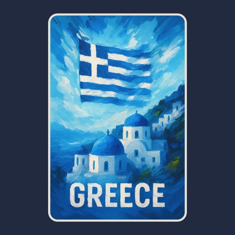 Grèce Santorin Drapeau