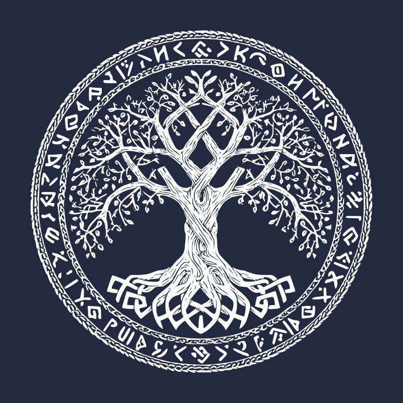 Baum des Lebens Symbol Runen Wikinger