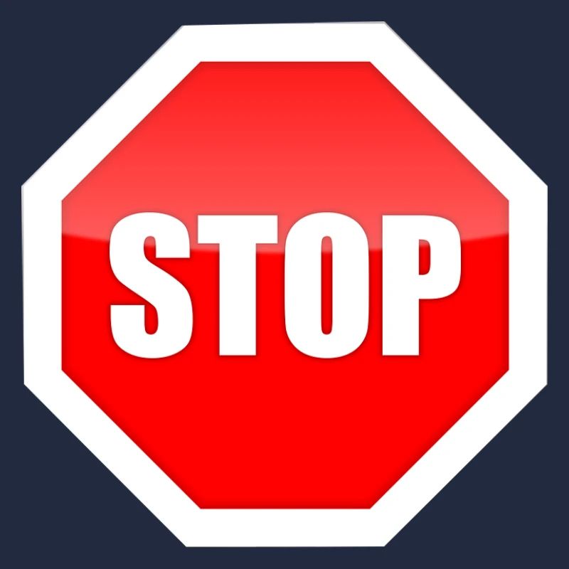 Impression graphique de plaque STOP rouge