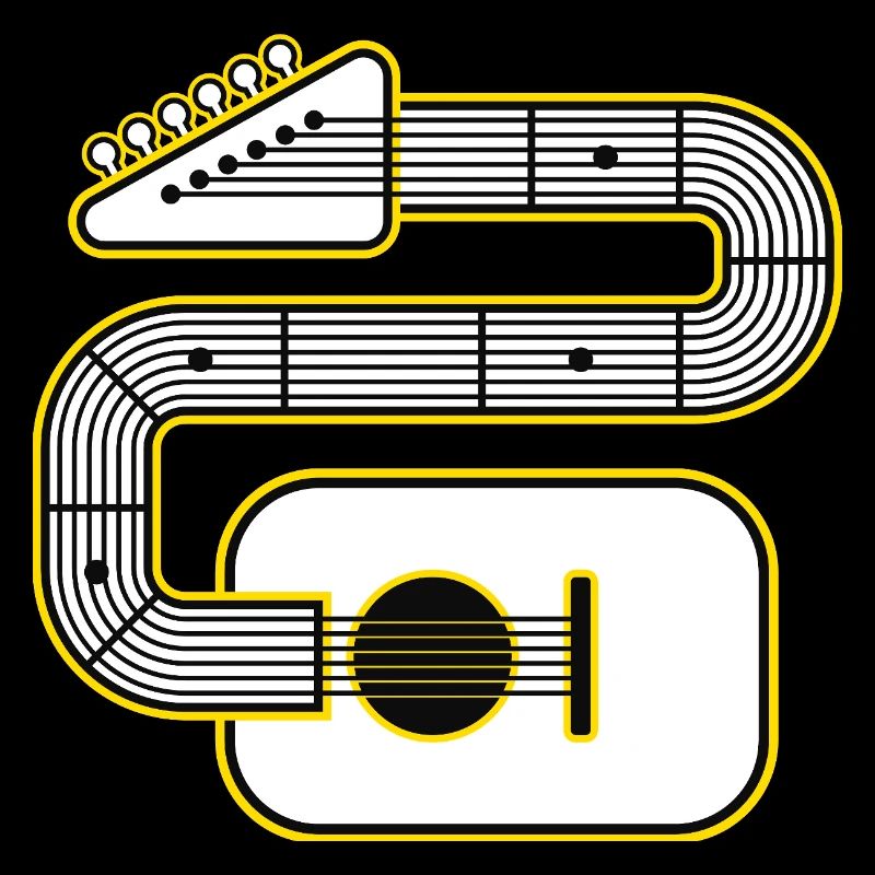 Abstrakte Gitarrenkunst