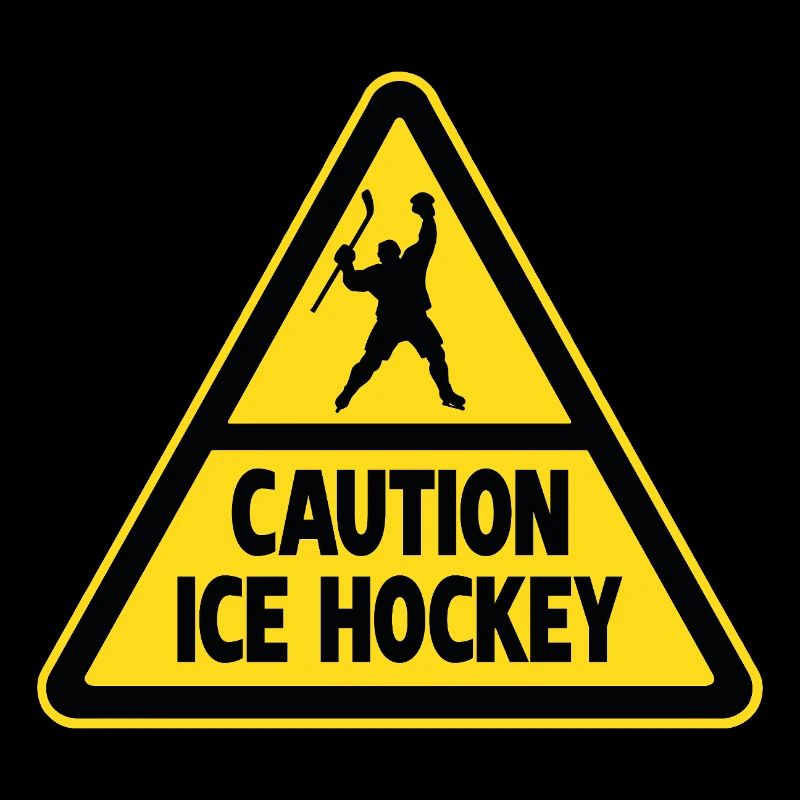Caution Hockey Eishockeyspieler Warnung