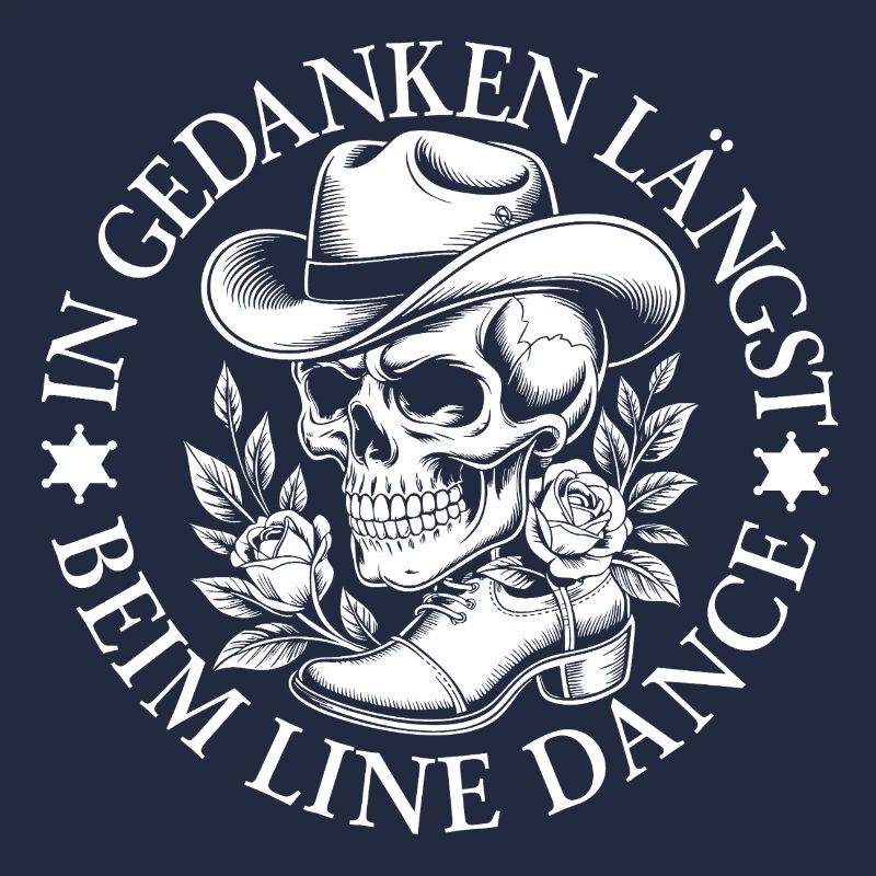 Skeleton in line dance style