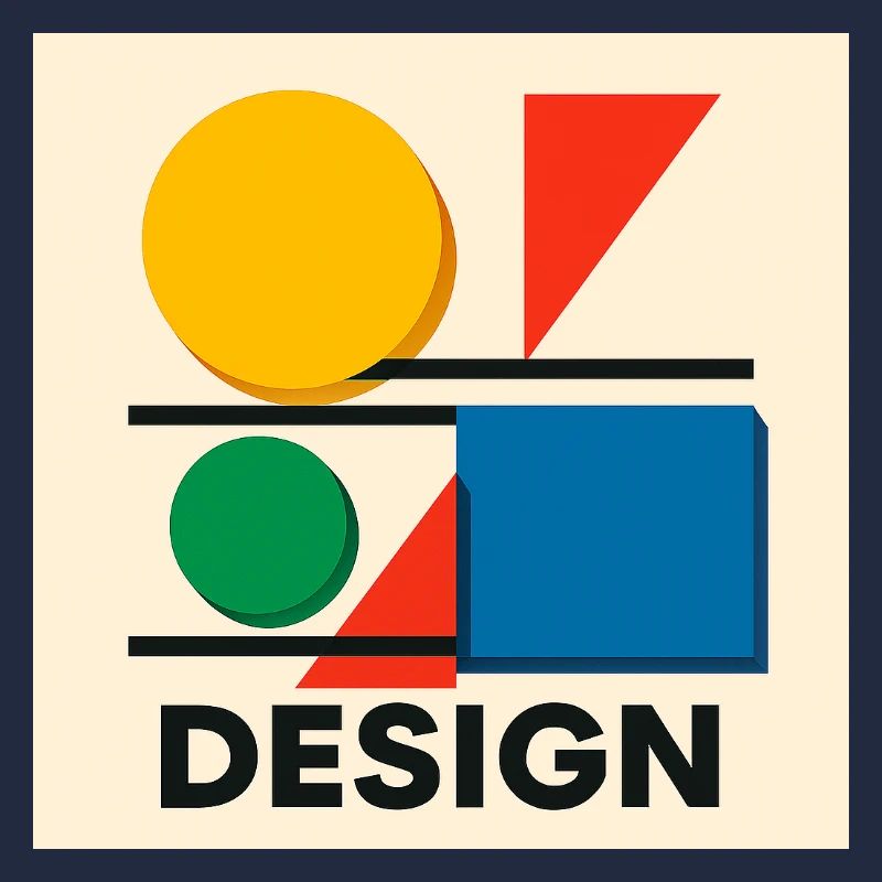 Géométrie Bauhaus Composition colorée