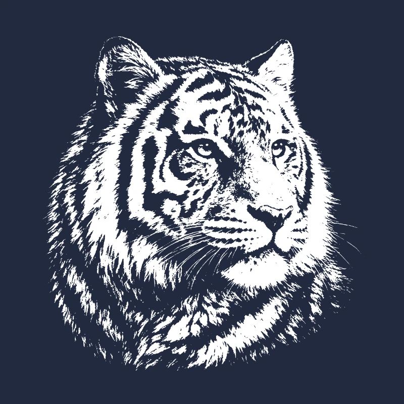 Tiger contrast portrait