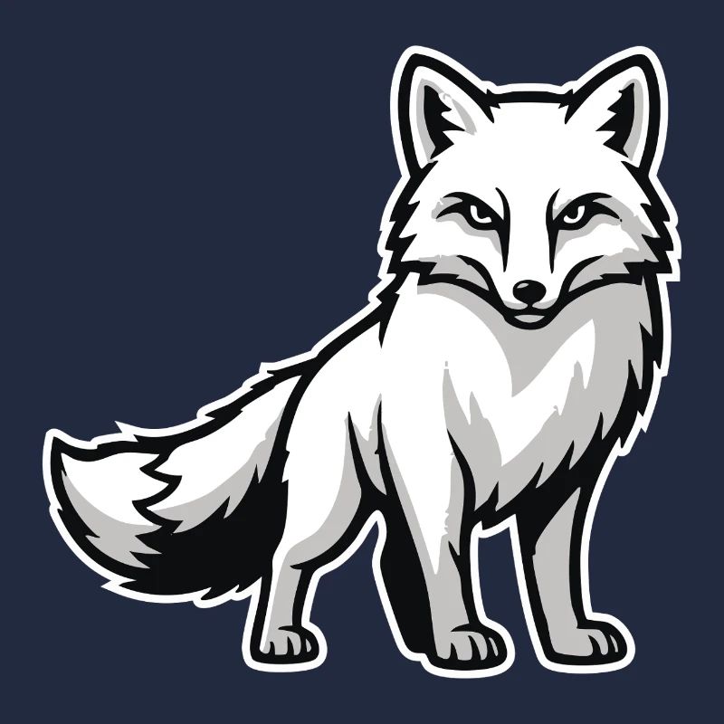 Arctic Fox Arctic White Animal Nature Logo