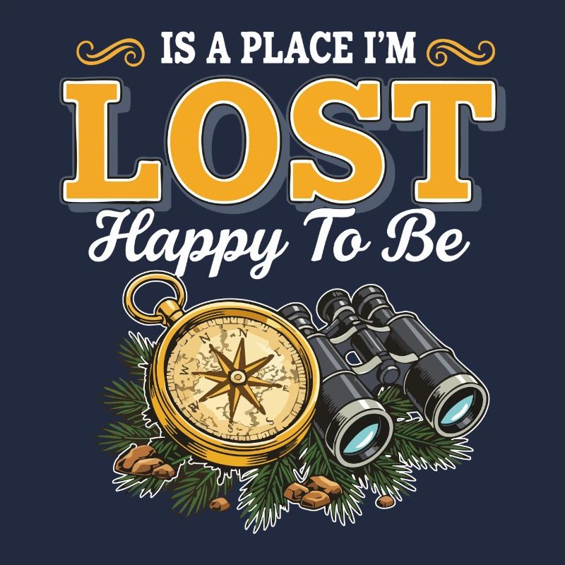 Lost Happy To Be Compass Hike Binoculars