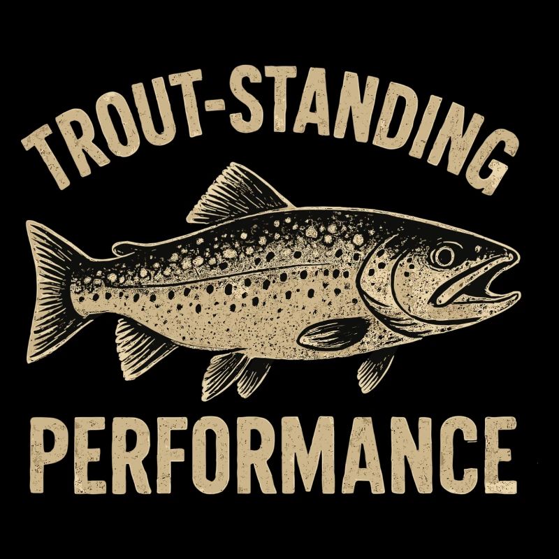 Forellen Angeln Spruch Trout-standing Performance