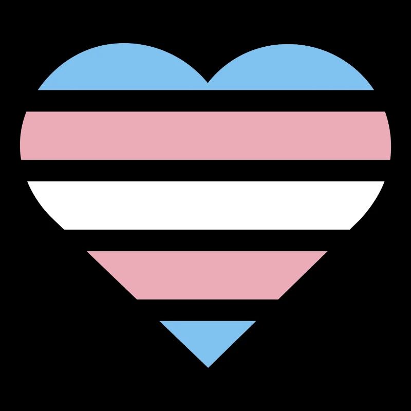 Pride Flag Heart · Transgender