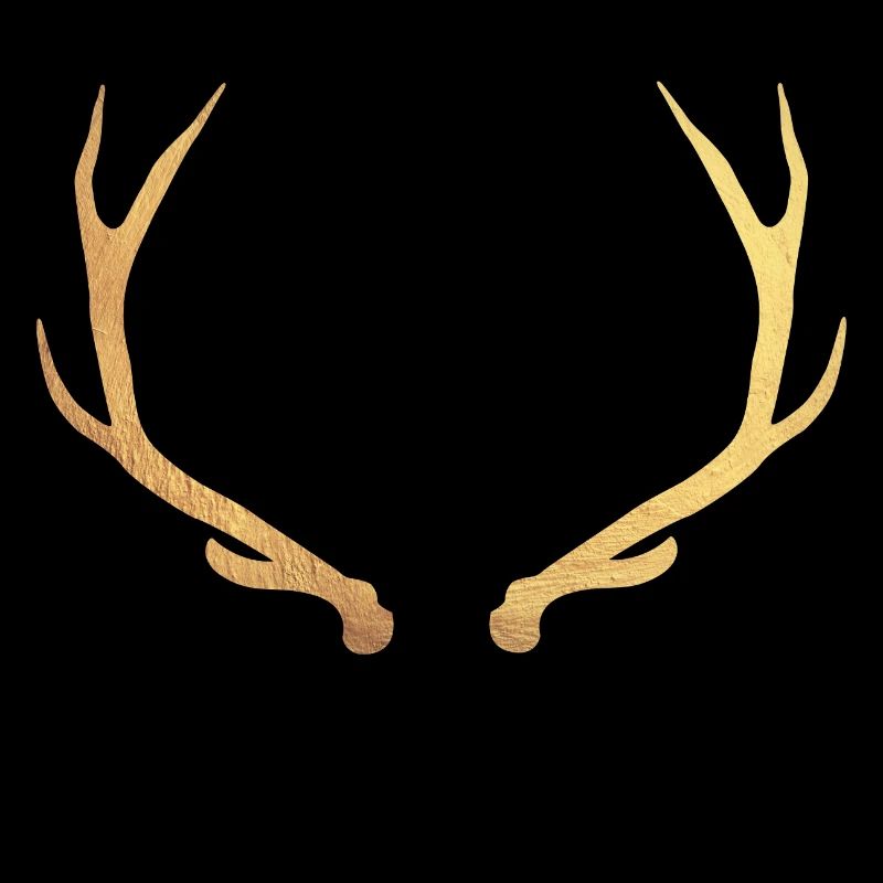 Gold Hirsch - Hirschgeweih