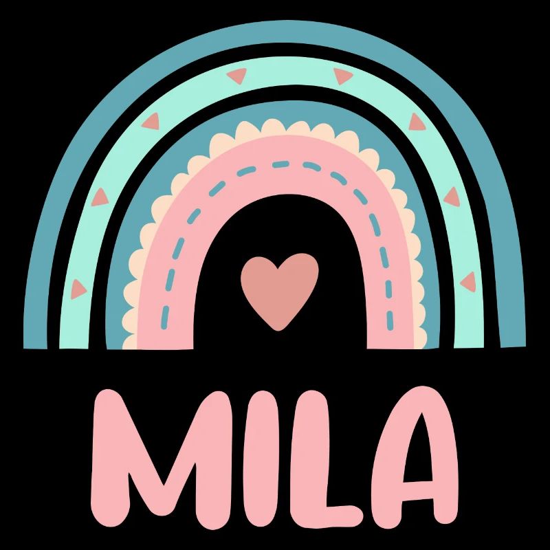 Mila Name Regenbogen Baby