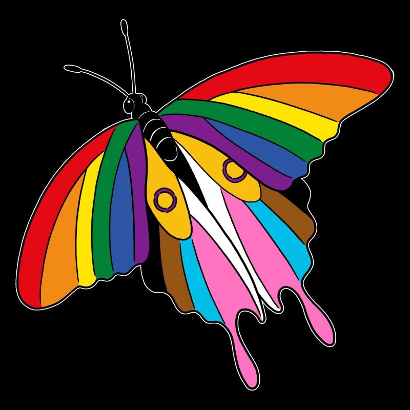 Pride LGBTQ+ Butterfly Diversity colorful free