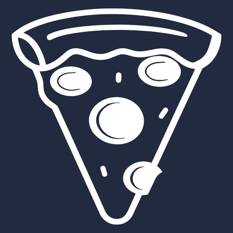 Dessin au trait de la tranche de pizza