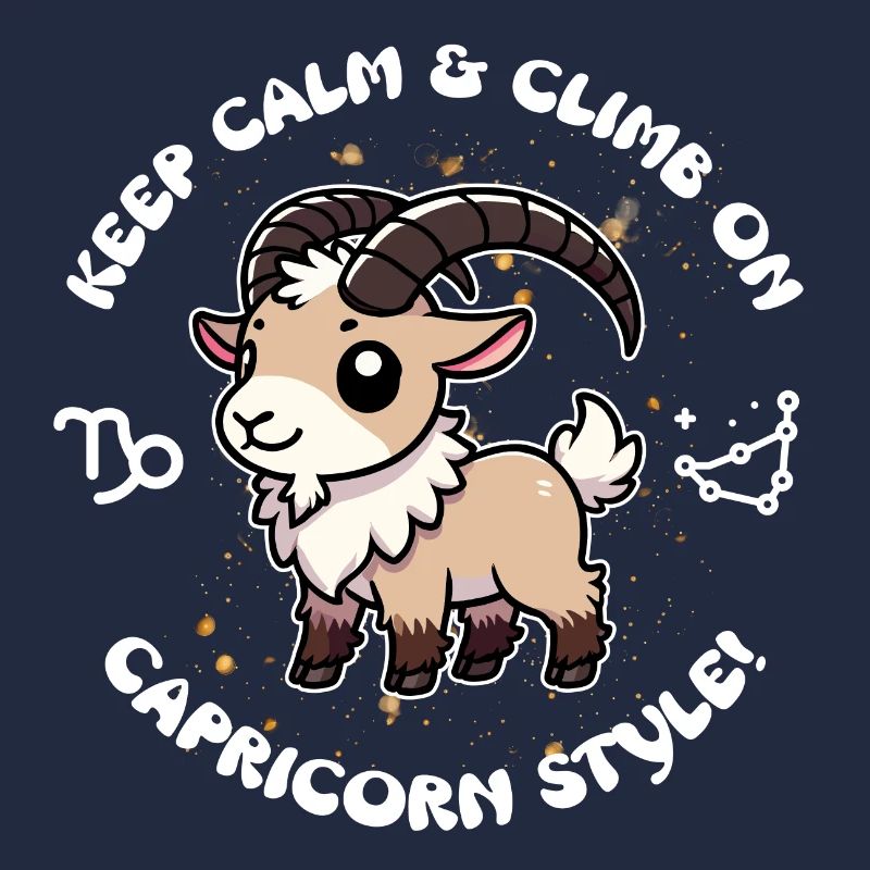 Restez calme et continuez à grimper – Style Capricorne
