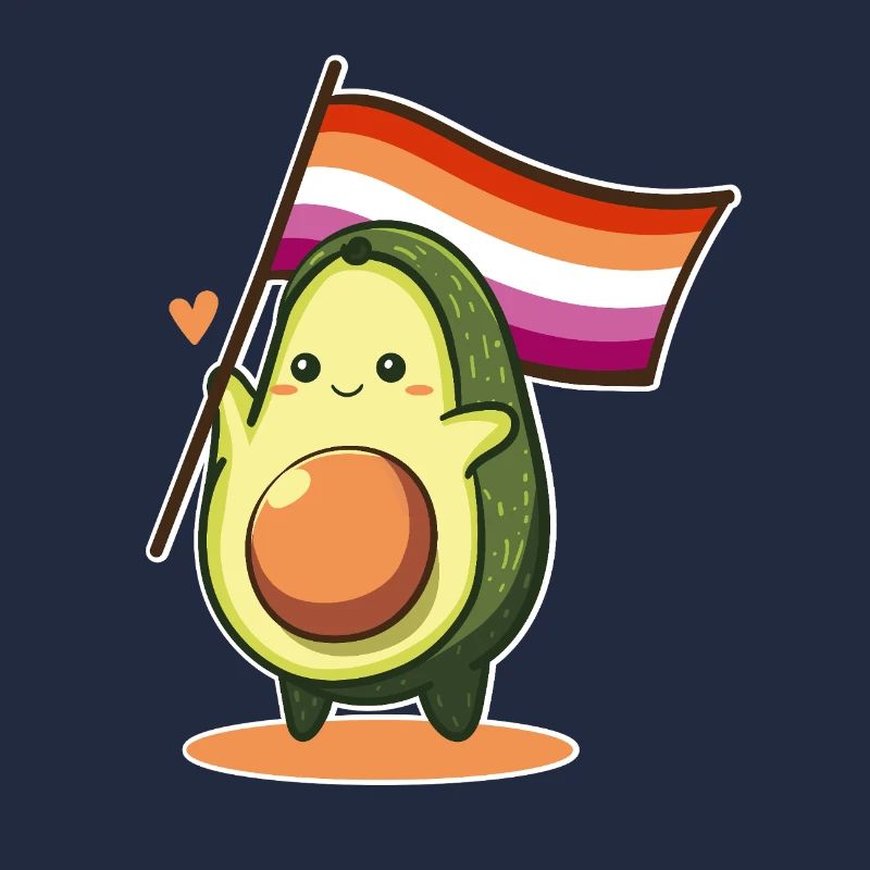 Avocado Lesbisch Flagge Pride LGBT Queer Sapphic
