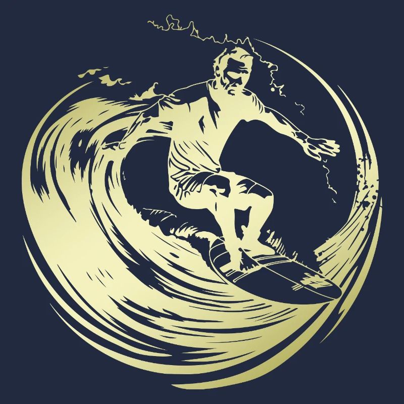 Surfer Silhouette Surfing