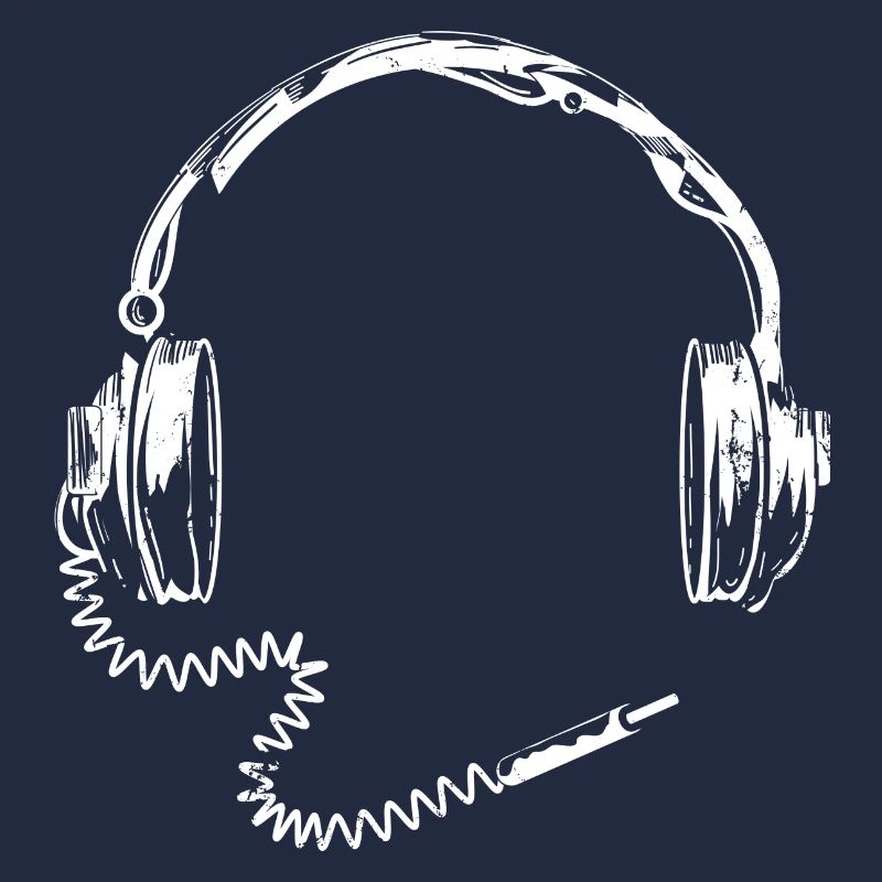 Casque rétro avec câble