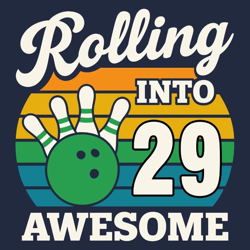 Bowling 29e anniversaire Célébration Graphique