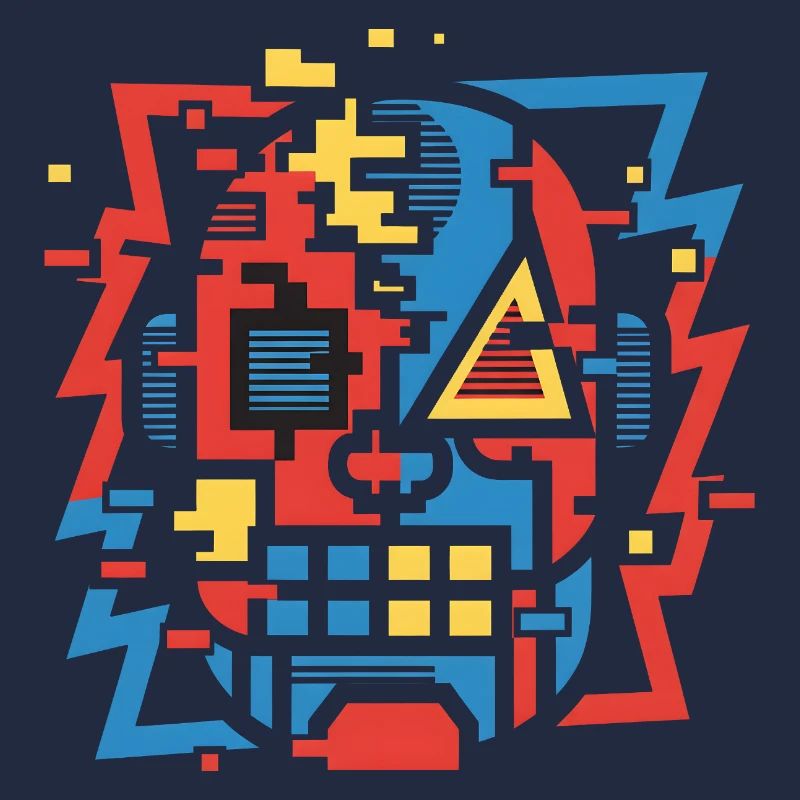 Abstract Glitch Face