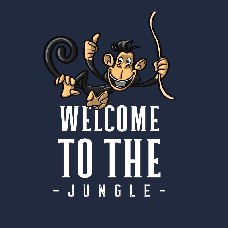 Jungle Affe Willkommensdesign
