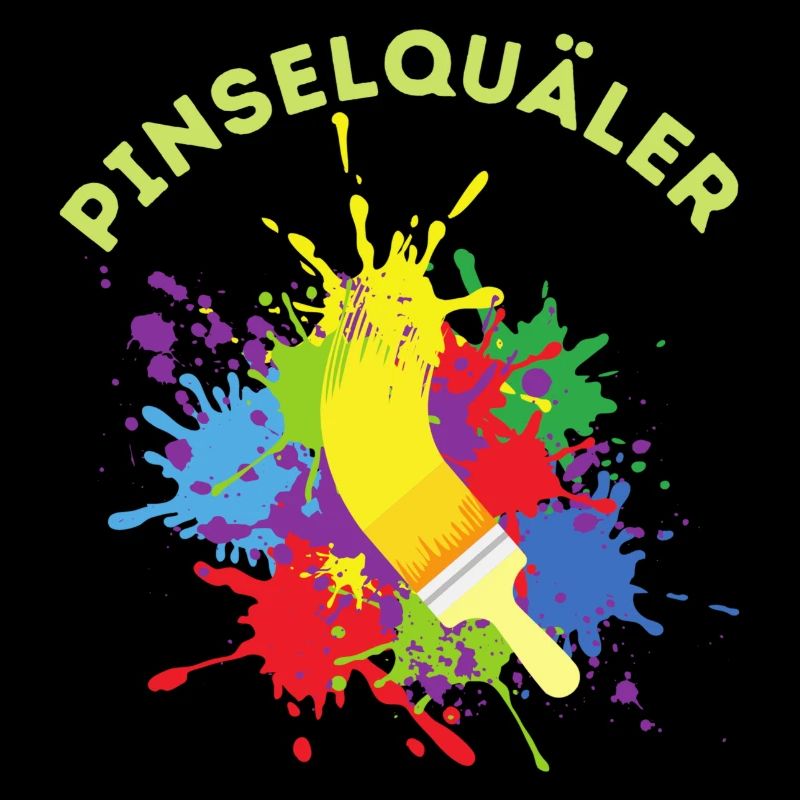 Pinselquäler Maler Handwerker Lackierer Pinsel