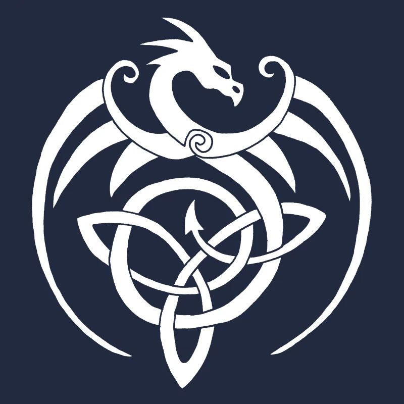 Dragon blanc et symbole celte