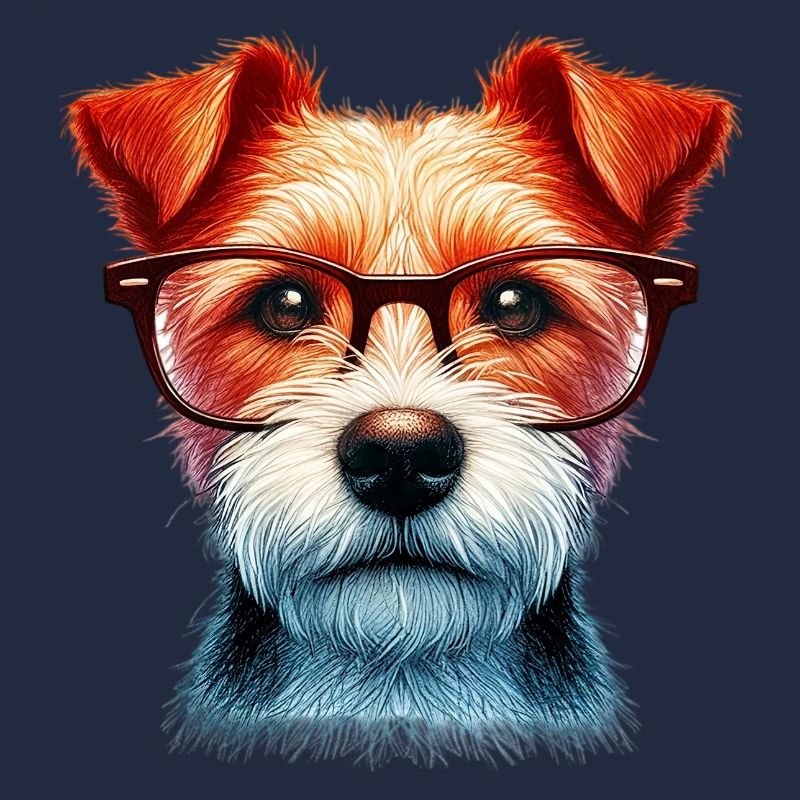 Hund mit Brille