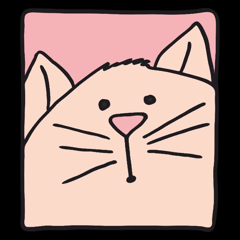Tête de chat rose