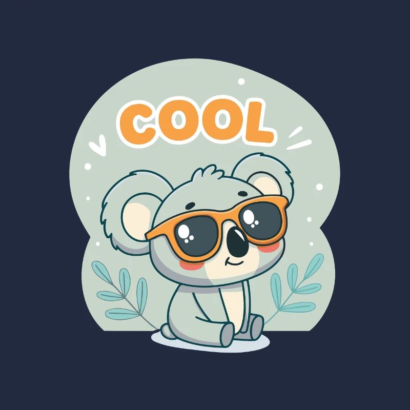Koala Cool with orange glasses