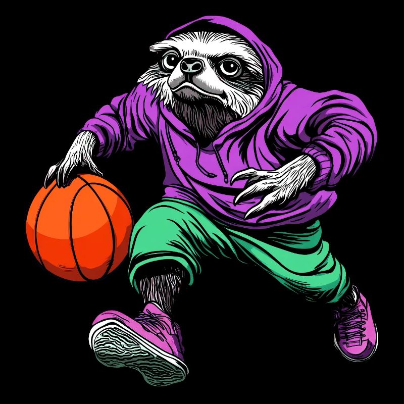 Faultier Basketballer