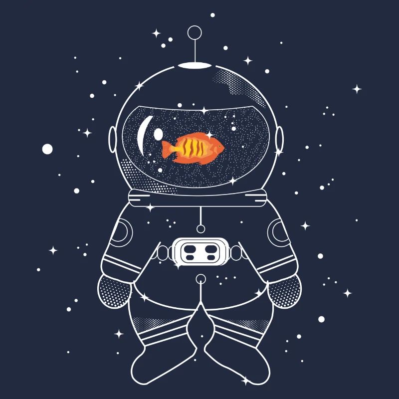 Astronaute avec un poisson rouge