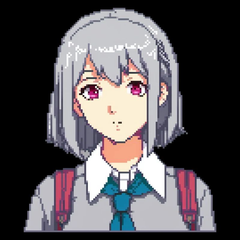 Charme d’écolière Pixel