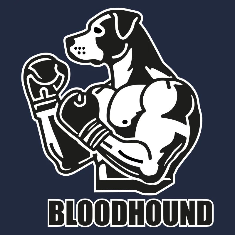 Fighter Dog mit Boxhandschuhen - Bloodhound Design