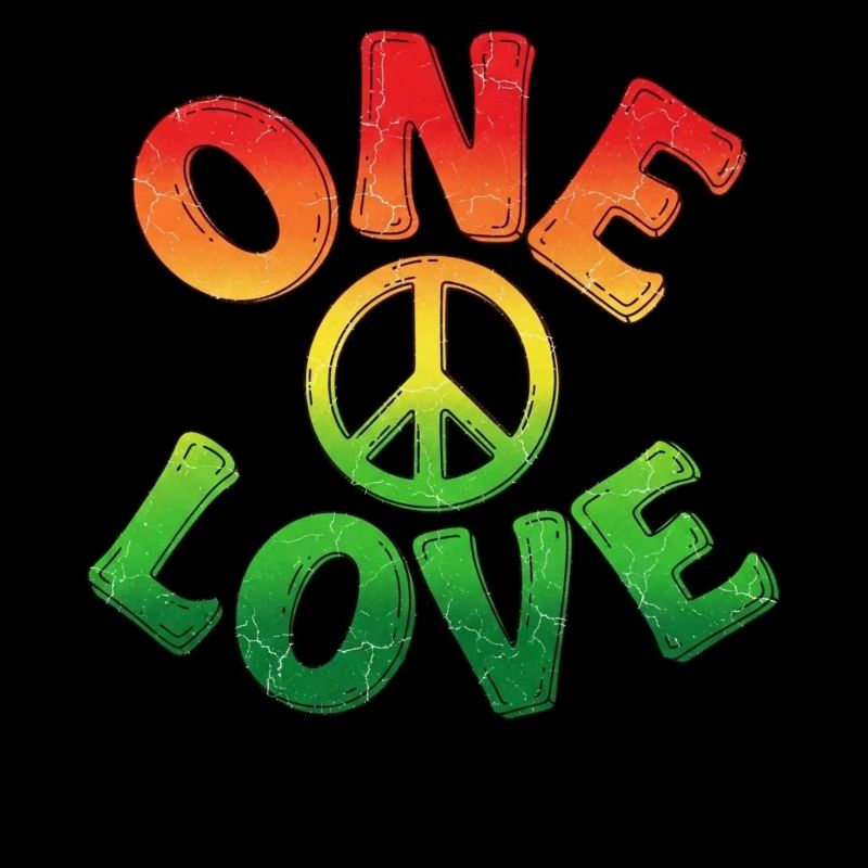 Amour de paix coloré au look reggae
