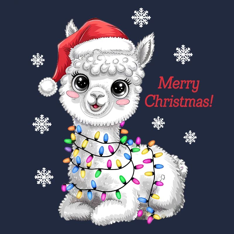 Pull de Noël en alpaga, drôle, mignon