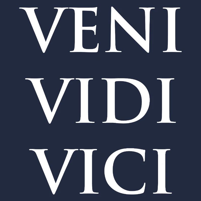 Veni Vidi Vici Bold Phrase
