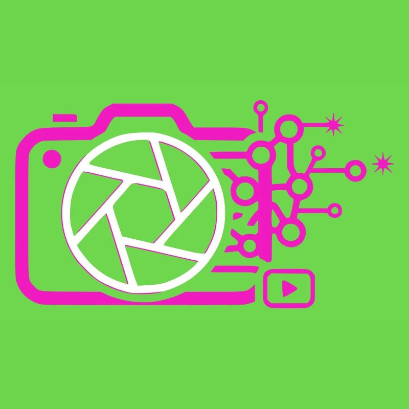 Digital Camera AI Art Tech Vector