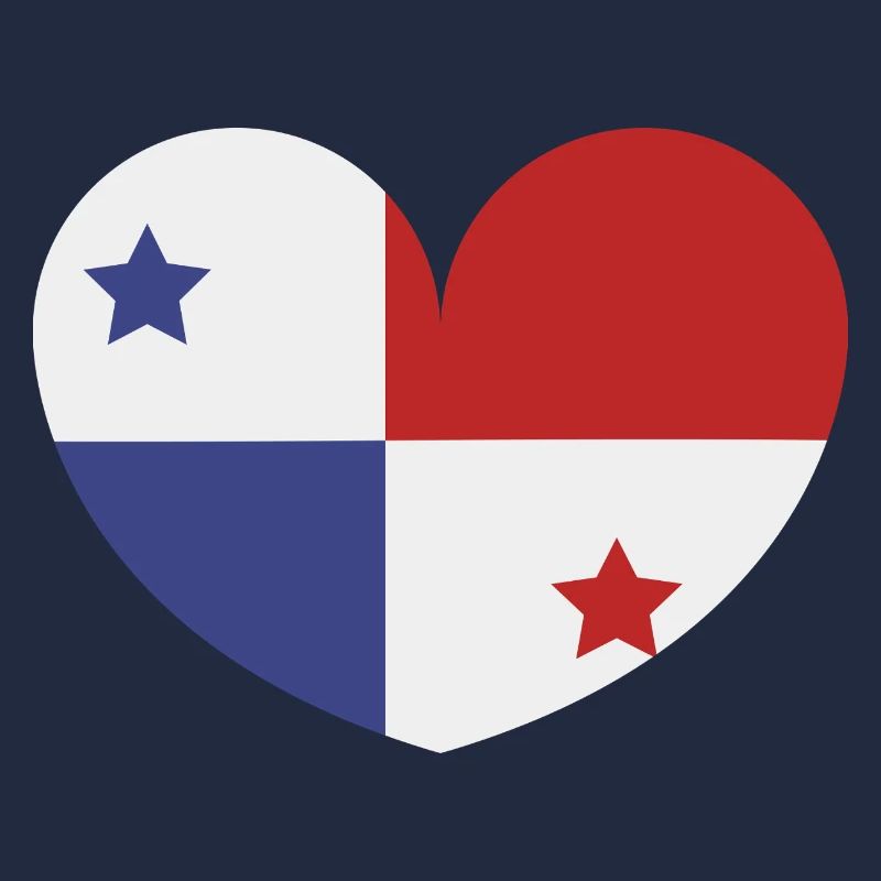Panama heart flag