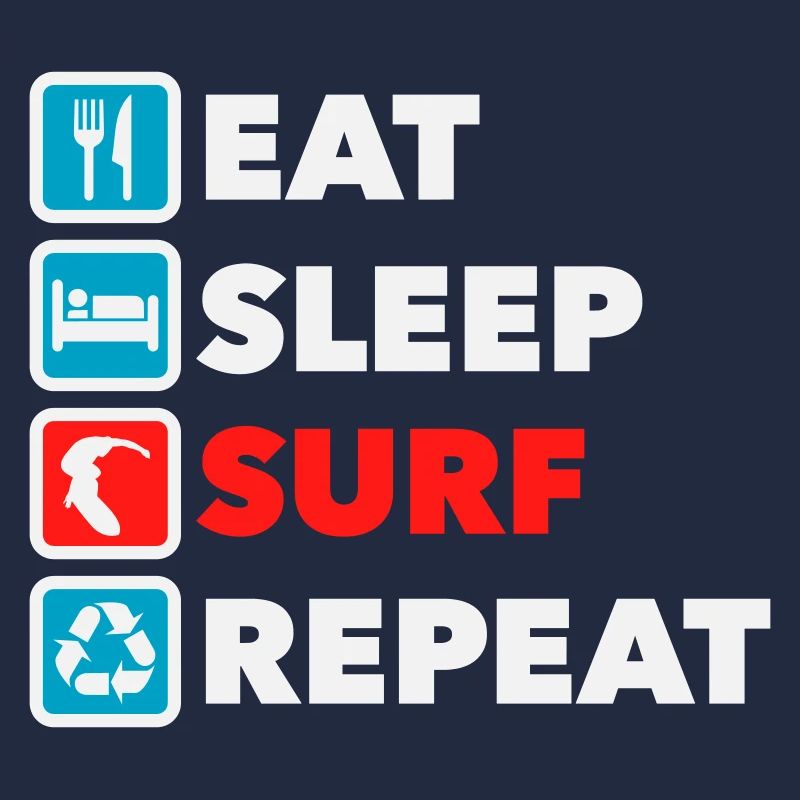 Manger, dormir, surfer, répéter