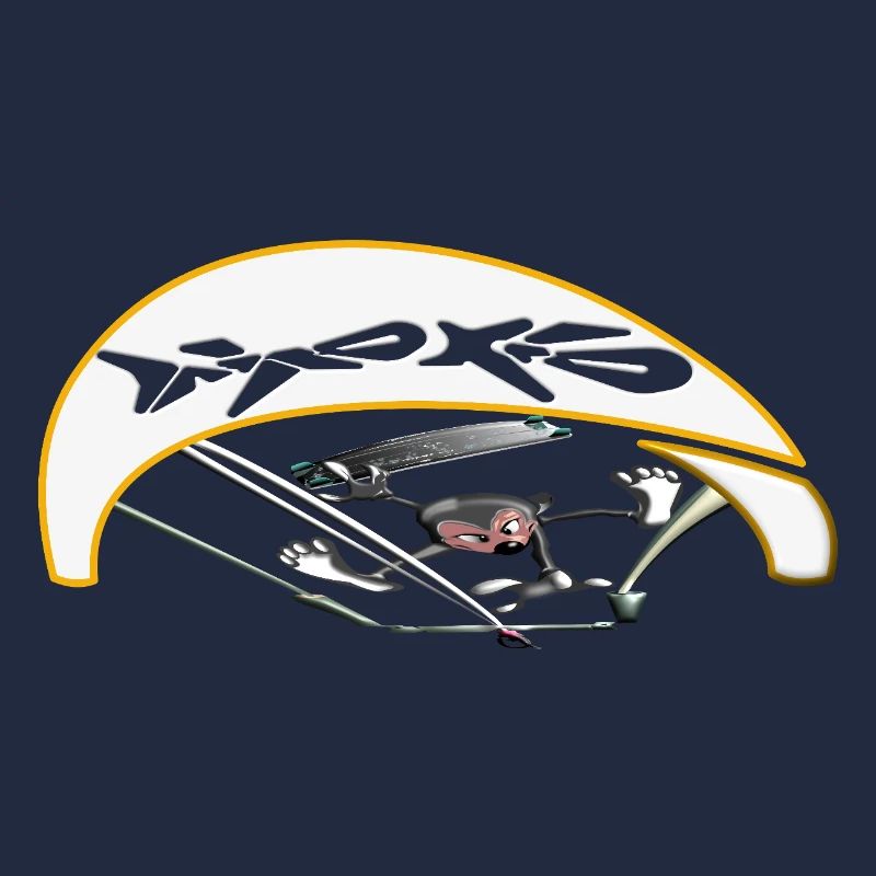 Aktiver Kiter mit dynamischer Flugbahn