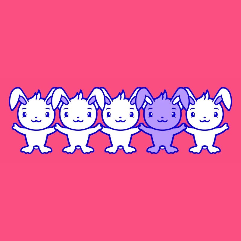 5 Bunny Friends Différence Soyez différent