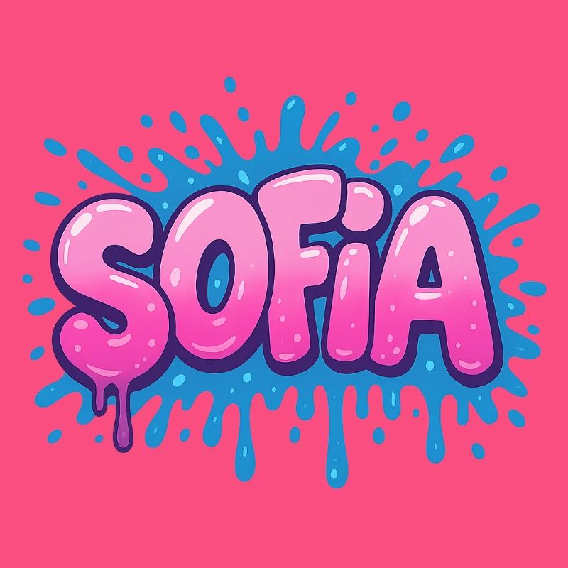 Graffiti SOFIA Name Gift Ideal druckbar auf