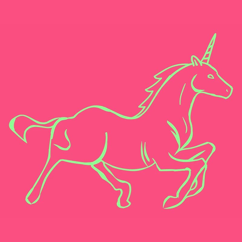 Neon Einhorn Silhouette