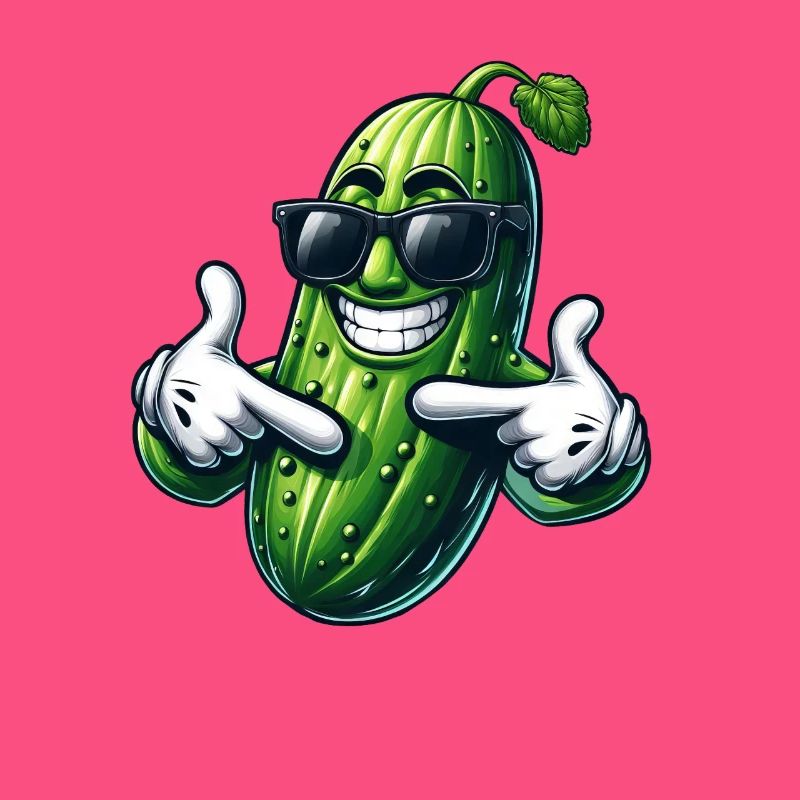 Coole Gurke mit Sonnenbrille Sommerstyle Eitelkeit