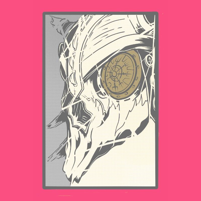Steampunk skull with clockwork eye