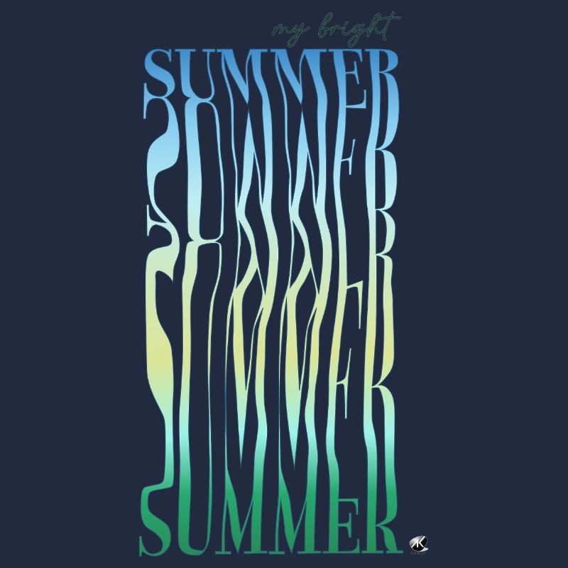 Letter illustration with gradient