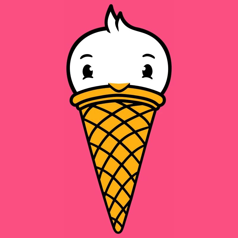 Vogel Eis Waffel Waffeleis Kugeln Eiscreme Eistüte