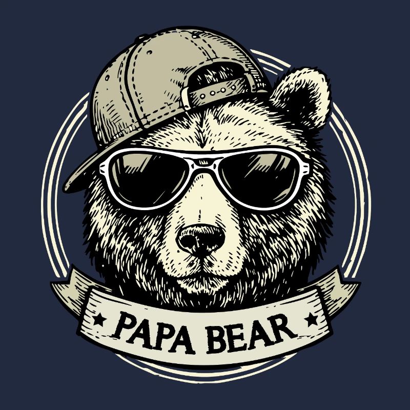 Papa Bear Vintage Retro Cool Dad Geschenk